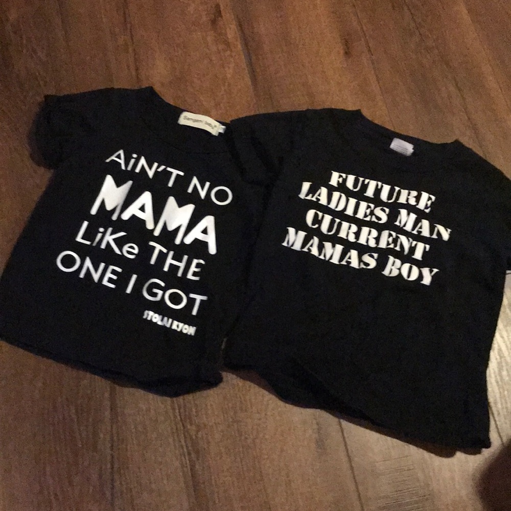 Black graphic tees